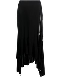 Blumarine - Side-slit Draped Midi Skirt - Lyst