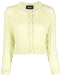 Simone Rocha - Faux Pearl-detail Knitted Cardigan - Lyst
