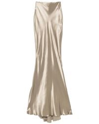 ANDAMANE - Nemesia Satijnen Maxi-Rok Met Uitgesneden Details - Lyst