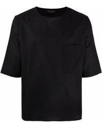 Dell'Oglio - Short-Sleeve Linen T-Shirt - Lyst