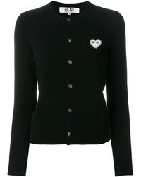 COMME DES GARÇONS PLAY - Round Neck Cardigan - Lyst