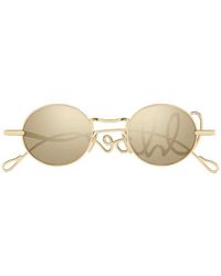 Chloé - Logo-Arm Round-Frame Sunglasses - Lyst
