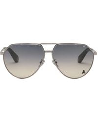 Philipp Plein - Skull-Embellished Pilot-Frame Sunglasses - Lyst