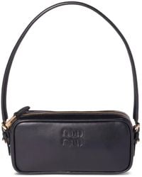 Miu Miu - Leather Logo-Detail Mini Bag - Lyst