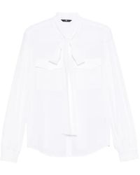 7 For All Mankind - Tie-Neck Blouse - Lyst