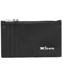 Kiton - Leather Card Holder With Logo - Lyst