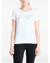 EA7 - Logo-Embellished T-Shirt - Lyst