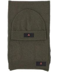 Peuterey - Logo-patch Beanie Scarf Set - Lyst