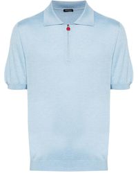 Kiton - Mélange Fine-Knit Polo Shirt - Lyst