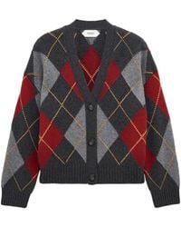 Pringle of Scotland - Argyle Cashmere Cardigan - Lyst