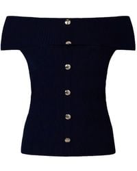 Liu Jo - Knit Bardot-Neck Top - Lyst
