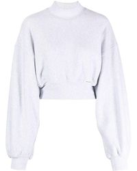 Alexander Wang - Cropped Sweater Met Opstaande Hals - Lyst