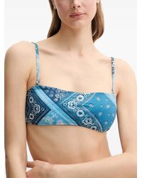 Polo Ralph Lauren - Paisley-Print Bandeau Bikini Top - Lyst