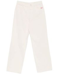 AMISH - Zip-Up Straight-Leg Jeans - Lyst