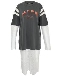 Pushbutton - Stripe-Detail Lace-Layer T-Shirt - Lyst