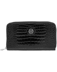 Philipp Plein - Rounded Zip Wallet Cocco Shiny - Lyst