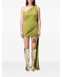ELEH - One-Shoulder Draped Mini Dress - Lyst