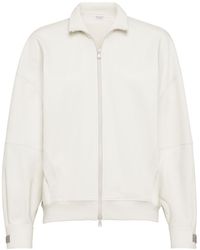 Brunello Cucinelli - Cotton Zipped Sweatshirt - Lyst