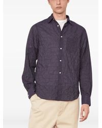Officine Generale - Check-Pattern Long-Sleeve Shirt - Lyst