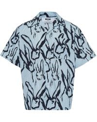 MSGM - ラビットプリント シャツ - Lyst