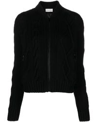 Moncler - Padded Cable-knit Cardigan - Lyst