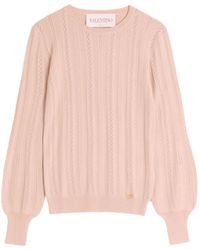 Valentino Garavani - Pull Côtelé À Détail Vlogo - Lyst