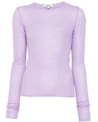 Maje - Embroidered Long-Sleeve Top - Lyst