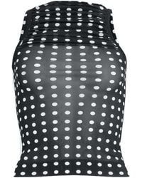 Patou - Ruched Polka-Dot Top - Lyst