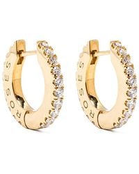Roses Metals - 14Kt Diamonds Huggies - Lyst