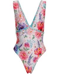 Agua Bendita - Tulipa フローラル ワンピース水着 - Lyst