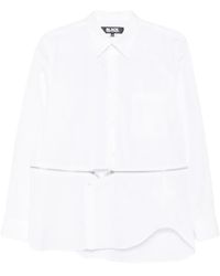 COMME DES GARÇON BLACK - T-Shirt Asymétrique À Détails De Zips - Lyst