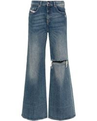 DIESEL - 1978 D-akemi Wide-leg Jeans - Lyst
