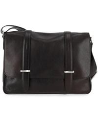 Orciani - Midi Jones Lagoon Leather Messenger Bag - Lyst