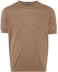 Drumohr - Cotton Fine-knit T-shirt - Lyst