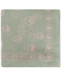 McQueen - Skull-Pattern Silk Scarf - Lyst
