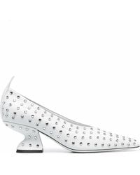 Ferragamo - Ferragamo F-Heel Rhinestone Pumps - Lyst