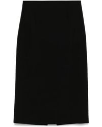 Rochas - Virgin-Wool Midi Skirt - Lyst