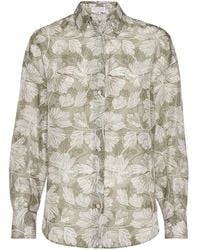 Brunello Cucinelli - Shirt With Print - Lyst