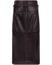 Ami Paris - Leren Midi-Rok - Lyst