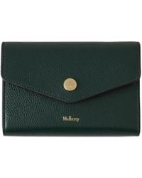 Mulberry - Grained-Leather Press-Stud Wallet - Lyst