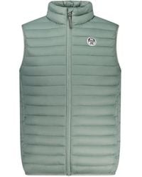 North Sails - Gesteppte Weste Mit Logo-Patch - Lyst