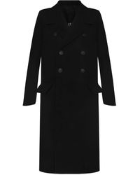 Rick Owens - Double-Breasted Wool Coat - Lyst