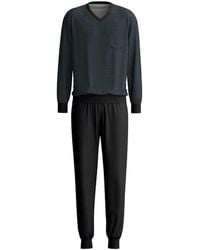 CALIDA - Geometric-Print V-Neck Pajamas - Lyst