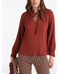 Maliparmi - Ruffled-Collar Raglaan-Sleeved Blouse - Lyst