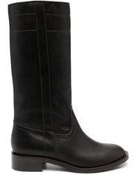SCAROSSO - Mid-calf Leather Boots - Lyst