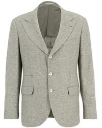 Brunello Cucinelli - Herringbone Blazer - Lyst