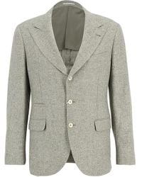 Brunello Cucinelli - Herringbone Blazer - Lyst
