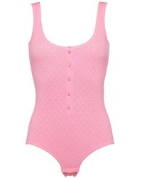 Eres - Gourmandise Pointelle-Knit Button-Up Bodysuit - Lyst