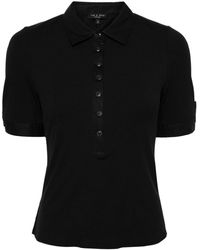 Rag & Bone - Ribbed Cotton-modal Blend Polo Shirt - Lyst