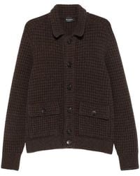 AROVESCIO - Waffle-Knit Button-Up Jacket - Lyst